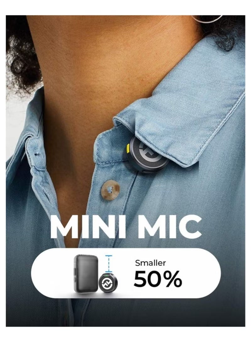 Hollyland M2 Wireless Microphone for iPhone, Android & Camera – 48KHz 24Bit Hi-Fi Audio, 1000ft Wireless Range, Noise Cancellation, 40-Hour Battery, Ideal for Vlogging, YouTube, and Streaming - Image 2