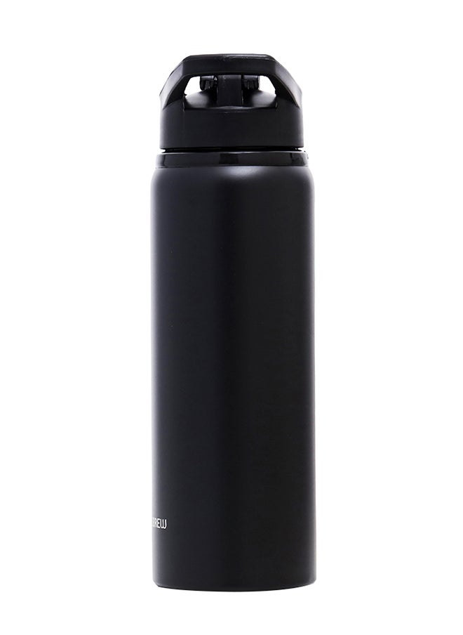 HYDROBREW Stainless Steel Sports Water Bottle, Black, 700 ML  - Image 2