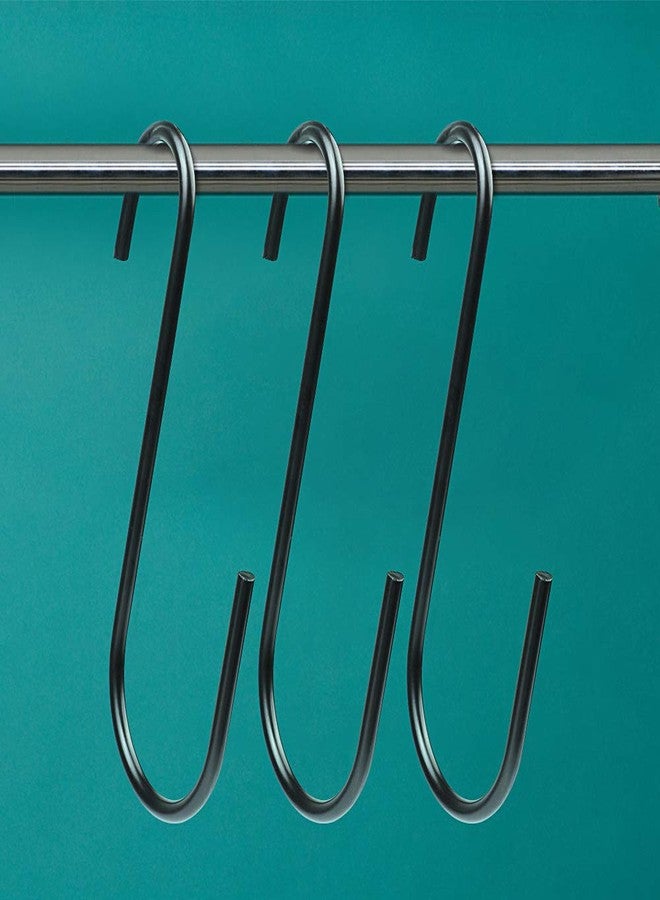 Vindar 3 Pack 6 Inches Black S Hooks Heavy Duty Big S Hooks Hangers for Kitchen, Office, Wind Chimes, Lanterns, Gardening Tools, Hummingbirds Feeders, Bird House, Lanterns - Image 3