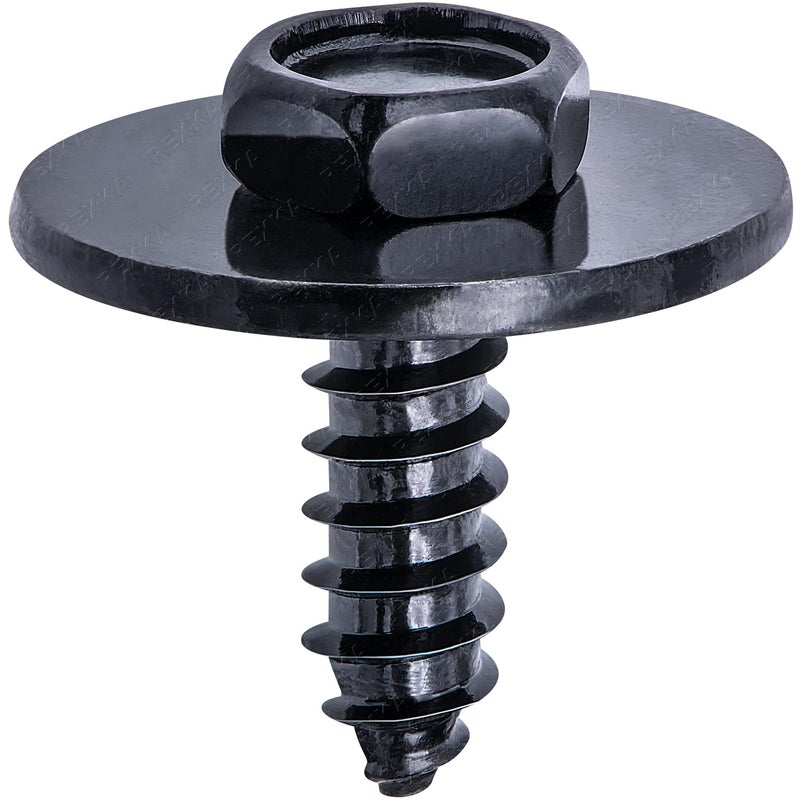 Rexka 50 pcs M48161 x 16mm Hex Head Sems Screws for BMW Wheel Arch Trim Underfloor Coating Rear Trim Cover Underhood Shield 07147129160 E46 E60 E63 E66 E70 E82 E83 E90 07147129160