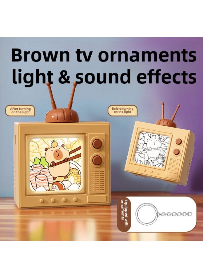 Hand-made Ornaments Fashion Blind Box Toy Doll Enterprise Ip Mascot Resin Plastic Pvc Doll Straight Hair-Color:[color Box] Color Changing Tv (beautiful Style) Light Brown  - Image 1