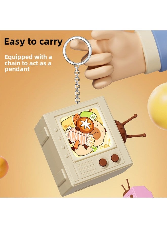 Hand-made Ornaments Fashion Blind Box Toy Doll Enterprise Ip Mascot Resin Plastic Pvc Doll Straight Hair-Color:[color Box] Color Changing Tv (beautiful Style) Light Brown  - Image 5