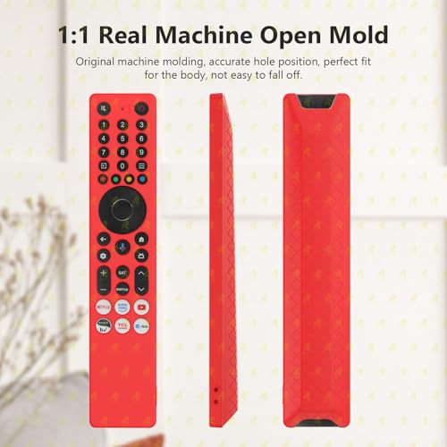 RAYA Silicone Remote Cover Compatible with TCL TV Remote 2025 Model TCL V6C /TCL T6C /TCL P7K /TCL Q6CS /TCL T89C Series QLED TV Remote Case with Lanyard [Remote NOT Included] (RED) - Image 4