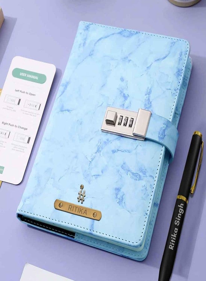 Nutcase Customize Diary with Charm and Lock - Premium PU Leather Diaries with Pen - Image 2