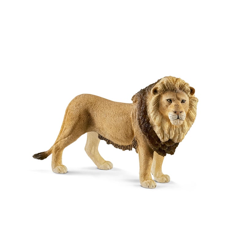 Schleich شلايخ وايلد لايف - تمثال أسد بطول 4.5 بوصة - لعبة تمثال أسد أفريقي واقعي ودائم - ملك الغابة الواقعي - ألعاب ممتعة وتعليمية للأولاد والبنات، هدية للأطفال من عمر 3 سنوات فما فوق - Image 1