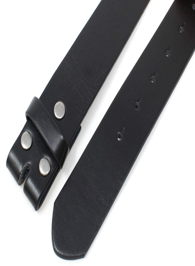 BC Belts حزام جلدي من بي سي بيلتس بلمسة نهائية ناعمة، عرض 1.5 بوصة، مزود بأزرار كبس (أسود - مقاس كبير) - Image 4