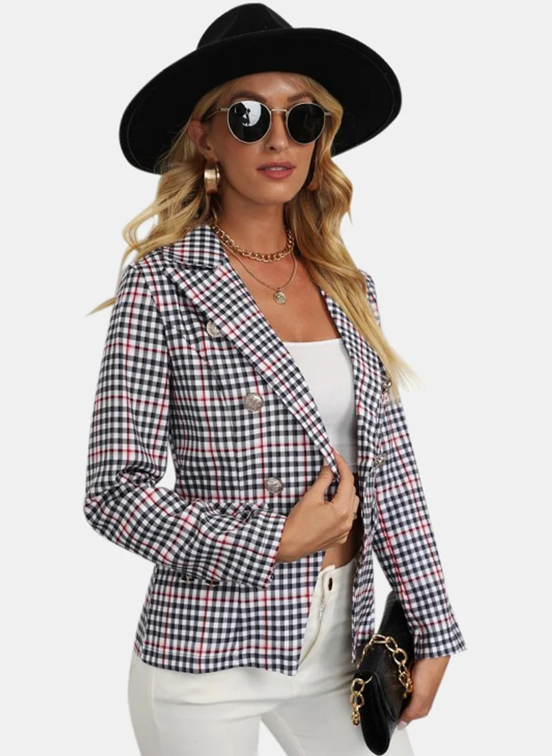 يونيكي Pink Checkered Jacket
