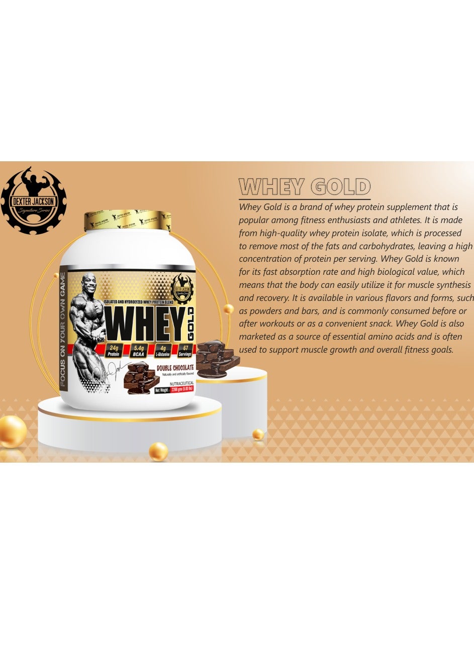 Dexter Jackson Gold Series Whey Protein Double Chocolate Powder 5lbs