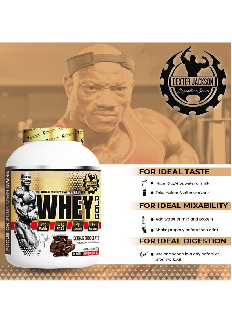 DEXTER JACKSON Dexter Jackson Gold Series Whey Gold - Double Chocolate, 2268g (5 Lbs), 67 Servings  - Image 5