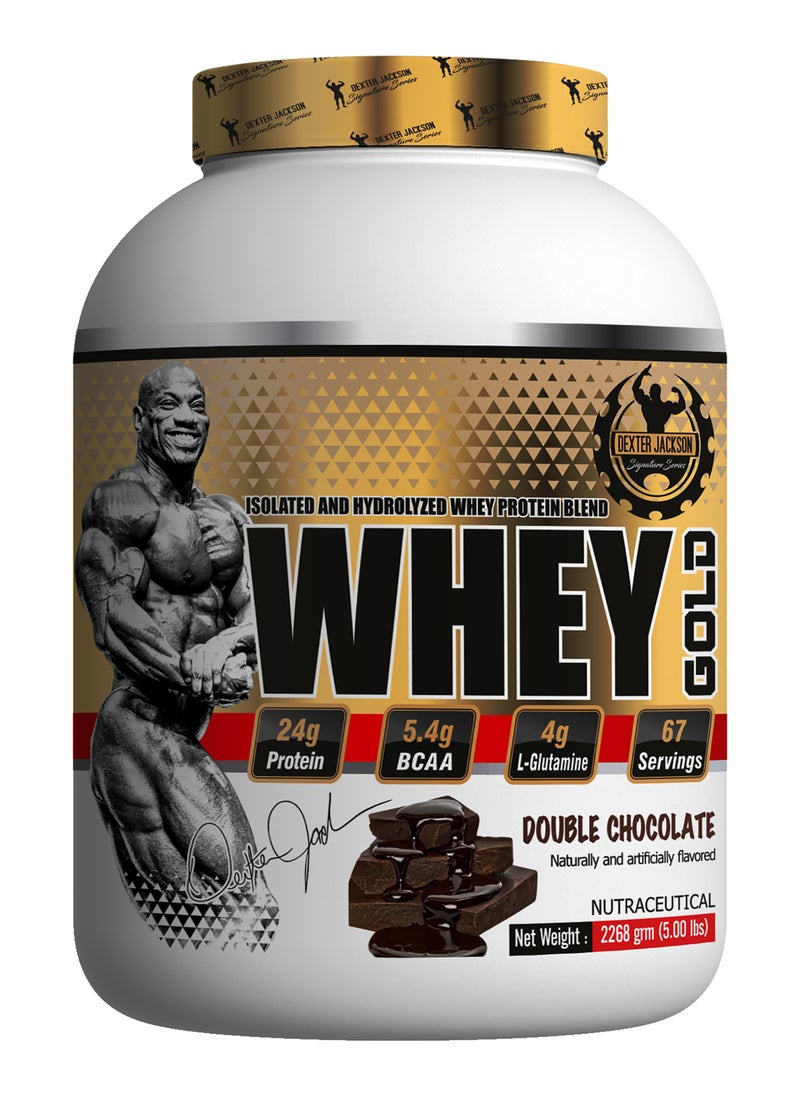 DEXTER JACKSON Dexter Jackson Gold Series Whey Gold - Double Chocolate, 2268g (5 Lbs), 67 Servings  - Image 1