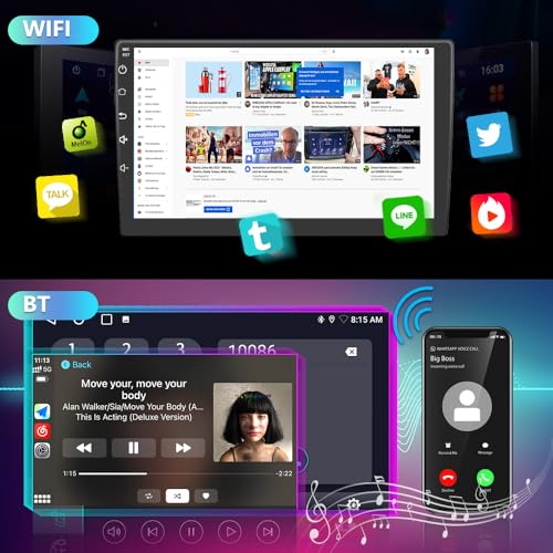 litillbuly Car Stereo Android 13 for Toyota Tundra 2007-2013 Sequoia 2008-2018 10.1 Inch Touch Screen 2+32GB Car Radio Wireless CarPlay GPS Navigation WiFi BT Mirror Link SWC - Image 5