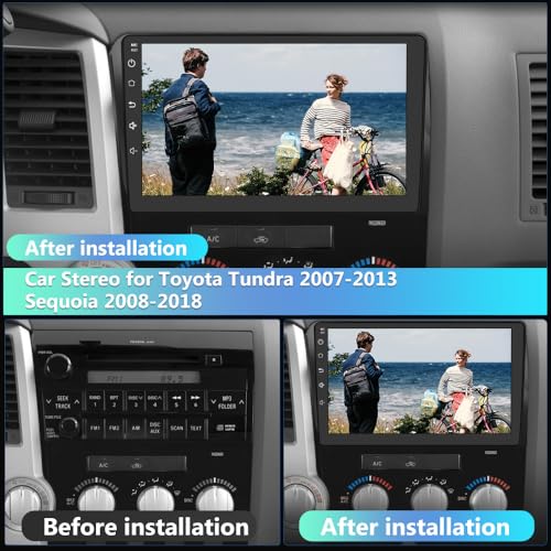 litillbuly Car Stereo Android 13 for Toyota Tundra 2007-2013 Sequoia 2008-2018 10.1 Inch Touch Screen 2+32GB Car Radio Wireless CarPlay GPS Navigation WiFi BT Mirror Link SWC - Image 2
