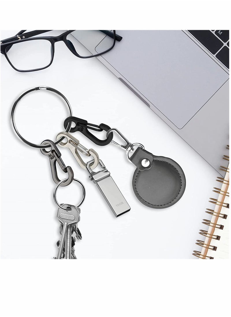SYOSI 10 Pieces Mini Alloy Carabiner Clip, Spring Snap Hook Carabiners Clip, Tiny Spring Snap Hook Carabiners for Backpack Keychains Accessories, Camping Bottle Backpack Clasps Keychain (Black)  - Image 4