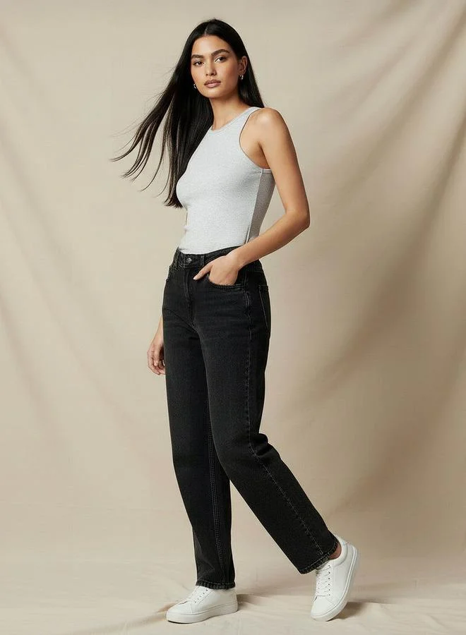 لي كوبر جينز نسائي مستقيم بخصر متوسط