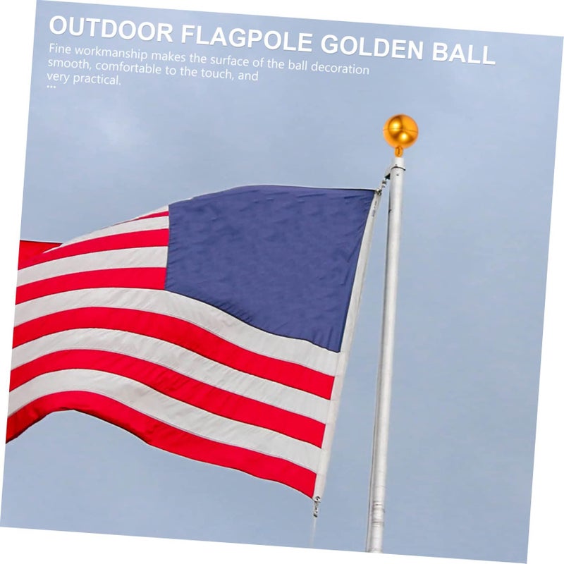 1pc Aluminum Alloy Weatherproof Flag Gold Finial Replacement for Standard Outdoor Flagpoles Easy Installation - Image 3