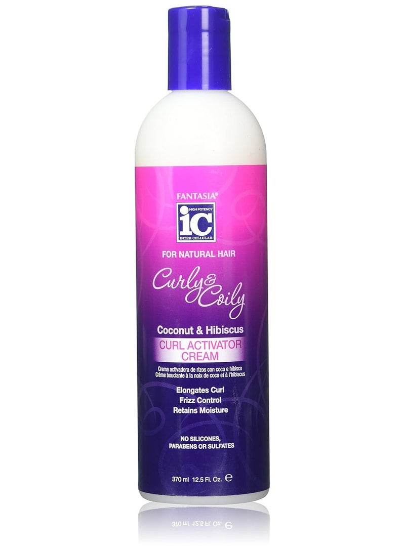 Fantasia Curly & Coily Curl Activator Cream, 12.5 Oz