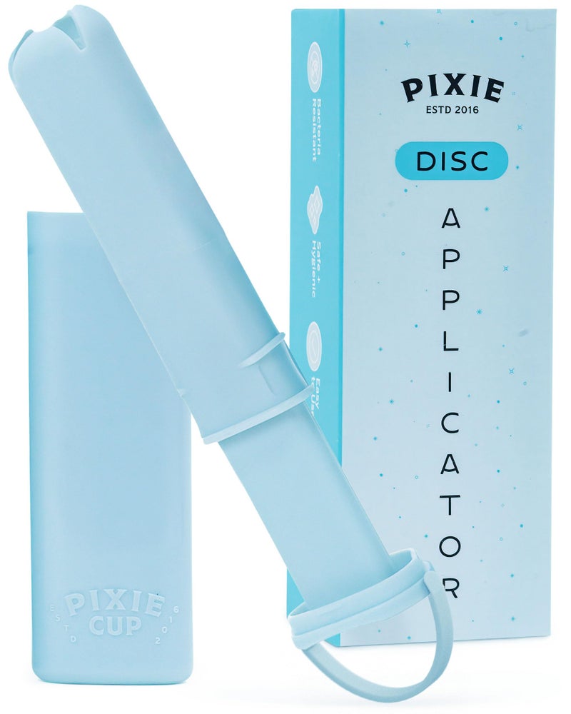Pixie Cup Pixie Menstrual Disc Applicator - Inserts Like A Tampon - Every Woman Can Now Use Period Discs - Perfect for Long Nails - Self Sanitizer TPE Properties - Travel Case - NOT for Menstrual Cups - Image 1