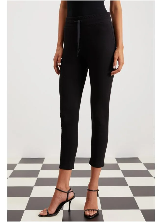 GRIMELANGE Grimelange Judy Women's Slim Fit Elastic Waist Basic Black Leggings