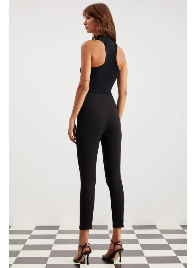 GRIMELANGE Grimelange Judy Women's Slim Fit Elastic Waist Basic Black Leggings