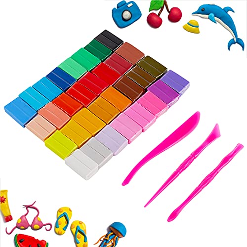 CiaraQ Small Modeling Clay Set, 32 Colors Safe & Non-Toxic Oven Bake Polymer Clay Starter Kit for Kids/Beginners - Image 2