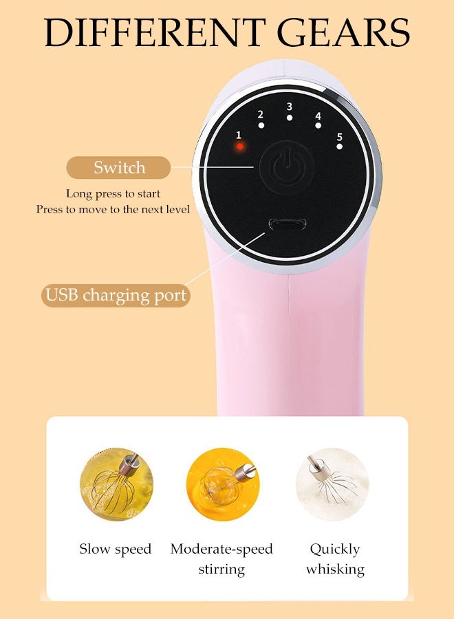 DUNISO Multifunctional Electric Mixer Mini Wireless Food Chopper 3 in 1 Hand Blender Food Processor Blender Mixer 5 Speed Settings Rechargeable Food Processor Kitchen Mincer Blender for Meat, Vegetables, Fruits, Onion and Egg - Image 5