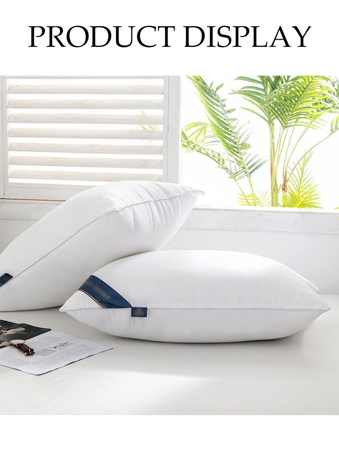 DUNISO 2 Piece Bed Pillows  for Deep Sleep，Hotel Style ,with washable Gusseted Pillow for Back, Stomach or Side Sleepers,Super Soft Microfiber Filled Pillows(74 x 48 cm) - Image 4