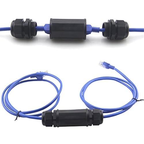Toptekits 5 Pack RJ45 Waterproof Connector IP67 Ethernet Network Cable Connector Double Head Outdoor LAN Coupler Adapter Female Cat5 6 8P8C - Image 1