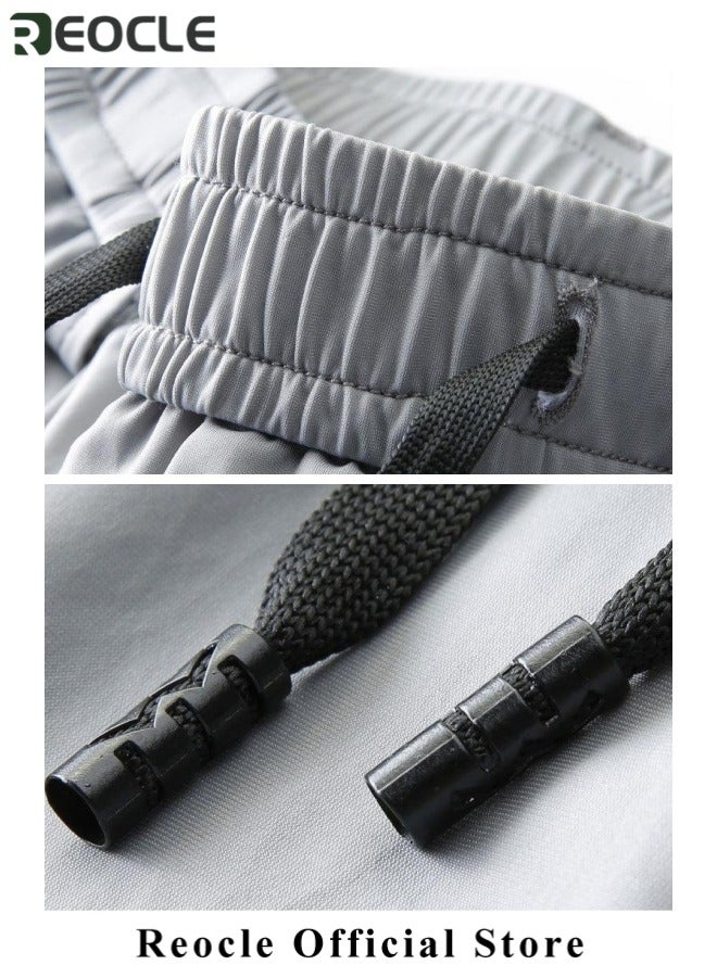 REOCLE Men's Ice Silk Ultra-thin Sports Pants Quick Dry Stretch Straight Fit Comfyfit Pants Ultra Stretch Camping Fishing Running Athletic Active Jogger Pant - Image 5