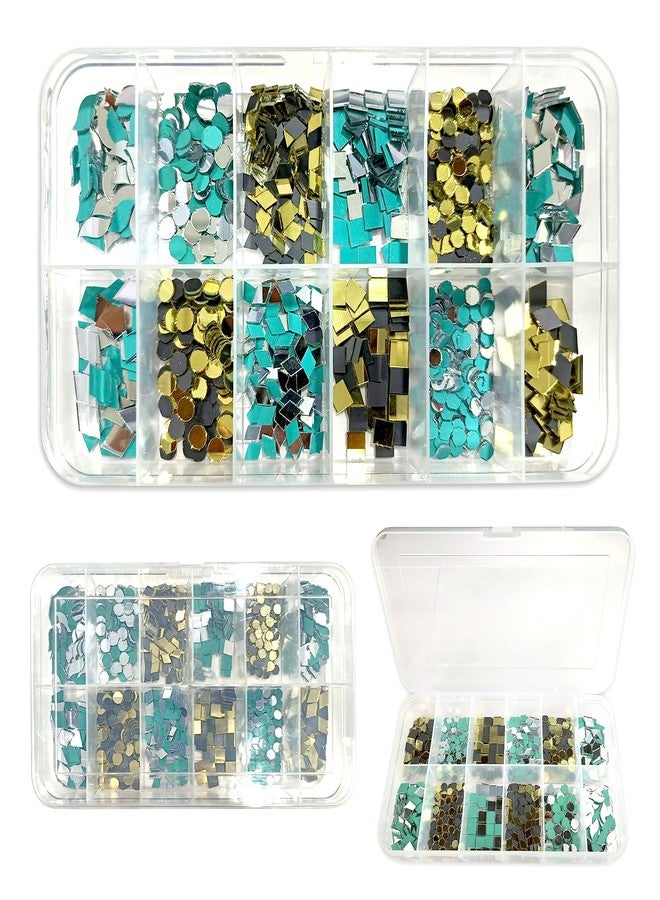 Twinster Mirrors for Craft Work (12 Different Shapes, 1800 Total Pieces) Lippan Art Craft Materials Kit Decorative Mirrors DIY Best Kit? - Image 1