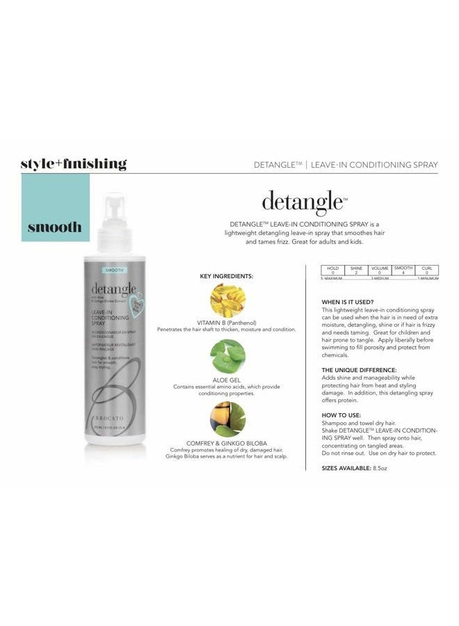 Brocato Detangle Leave In Conditioner Spray: Hair Detangler & Conditioning Spray for Women to Smooth Hair, Tame Frizz & Provide Sun & Heat Protection - Detangling Products for All Hair Types - 8.5 Oz - Image 2