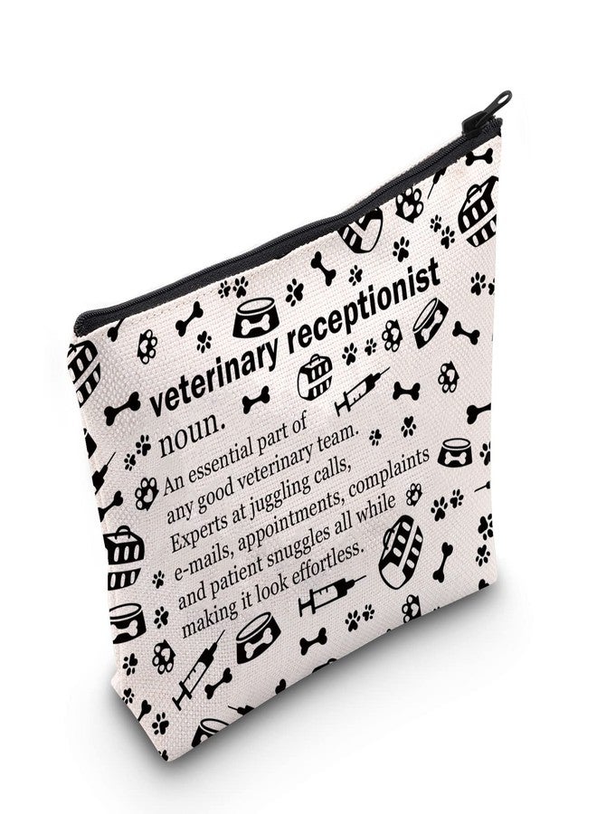 POFULL Veterinary Gift Vet Receptionist Definition Cosmetic Bag Vet Clinic Gift (veterinary receptionist Cosmetic Bag) - Image 1
