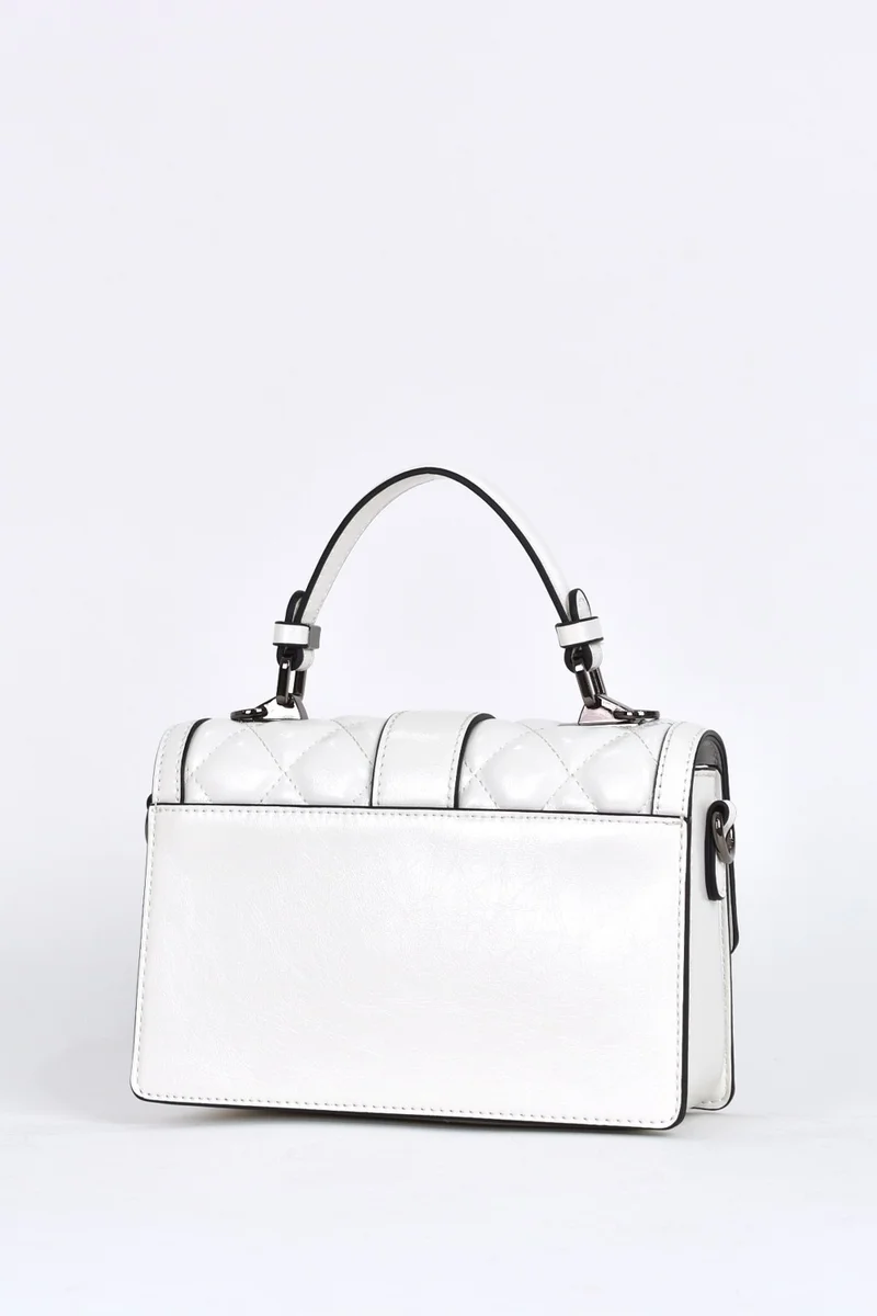 ايلاتي Women's Shoulder Strap Stone Evening Dress Daily Handbag White 17572