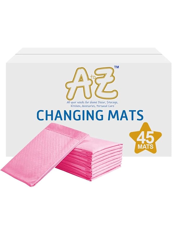 A TO Z Disposable Changing Mats 12 Pieces 45 Cm X 60 Cm Size Pink - Image 1