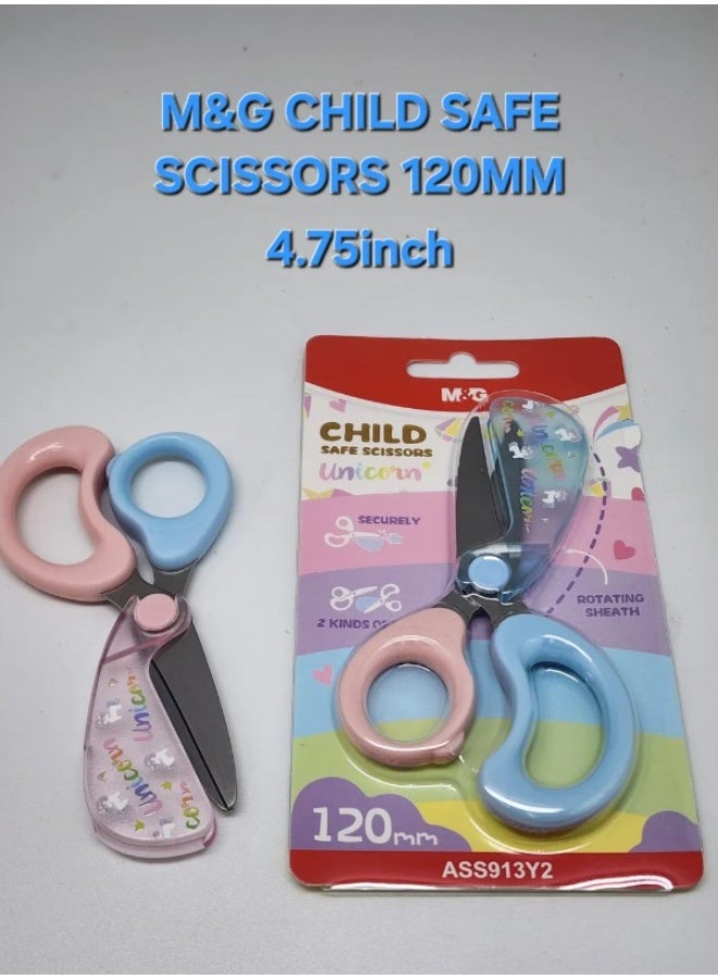 M&G ChenguangScissors Anak Unicorn Series Pemotong Warna Pastel 120mm 4.75inch - No: ASS913Y2 - Image 3