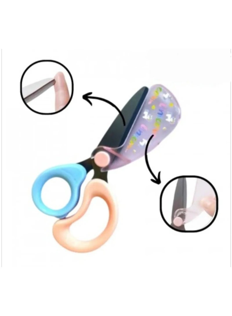 M&G ChenguangScissors Anak Unicorn Series Pemotong Warna Pastel 120mm 4.75inch - No: ASS913Y2 - Image 5