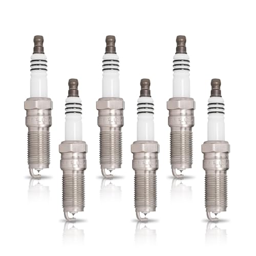 ENA Iridium Spark Plug for SP534 SP580 Compatible with Ford Explorer Expedition Police Interceptor Sedan Utility Flex Transit150 Transit250 Transit350 HD Lincoln MKS MKT Navigator V6 Set of 6 - Image 1
