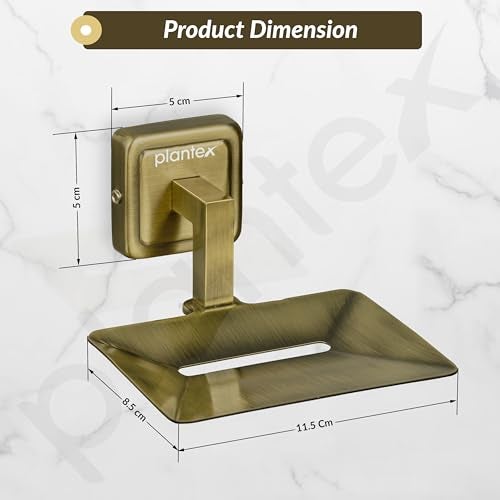 Plantex 304 Grade Stainless Steel Soap Holder for Bathroom/Soap Case/Soap Stand/Bathroom Accessories - Decan (Brass Antique) - Image 4