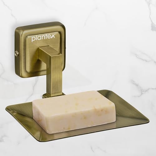 Plantex 304 Grade Stainless Steel Soap Holder for Bathroom/Soap Case/Soap Stand/Bathroom Accessories - Decan (Brass Antique) - Image 1