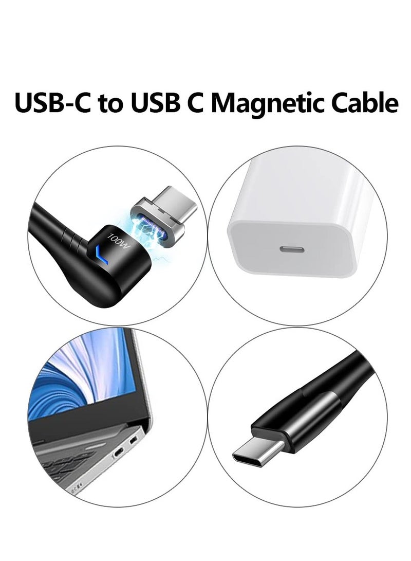 USB C Magnetic Type C Charging Cable, (100W 5A 5Ft 1 Pack with 2 Magnetic Connector 5Pin), E-maker Chip, Fast Charge for MacBook Pro 2020, iPad Pro 2020, iPad Air 4, Samsung Galaxy S21 and More - Image 4
