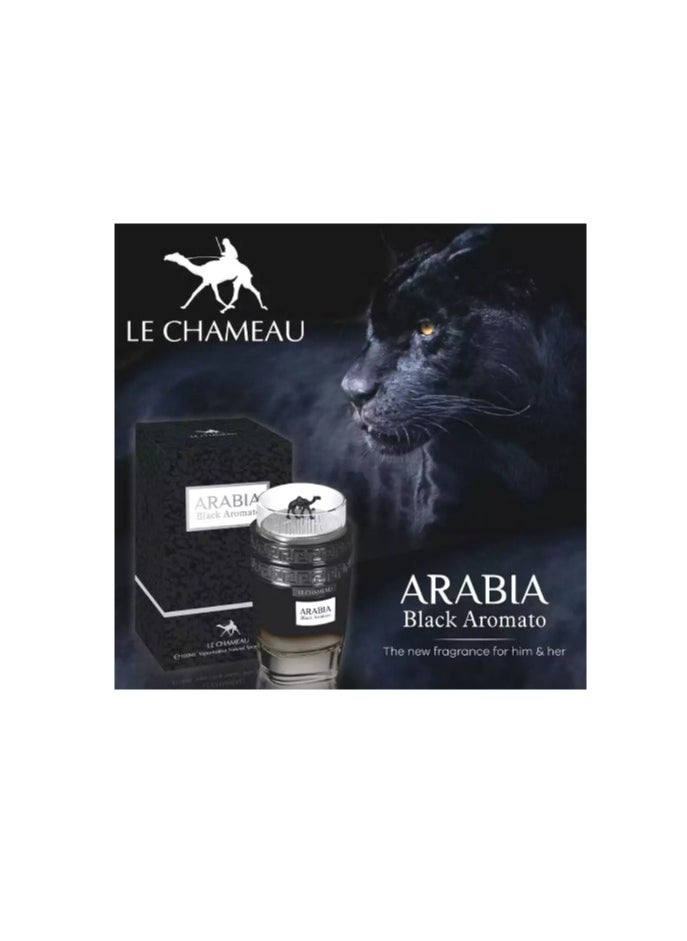 LE CHAMEAU - Arabia Black Aromato EDP For Men 100ml - Image 1