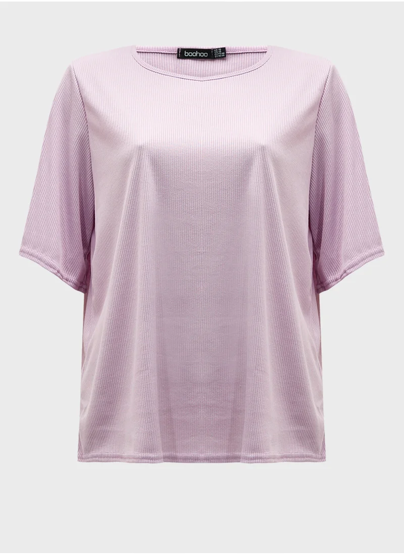 boohoo Crew Neck T-Shirt & Mini Shorts Set