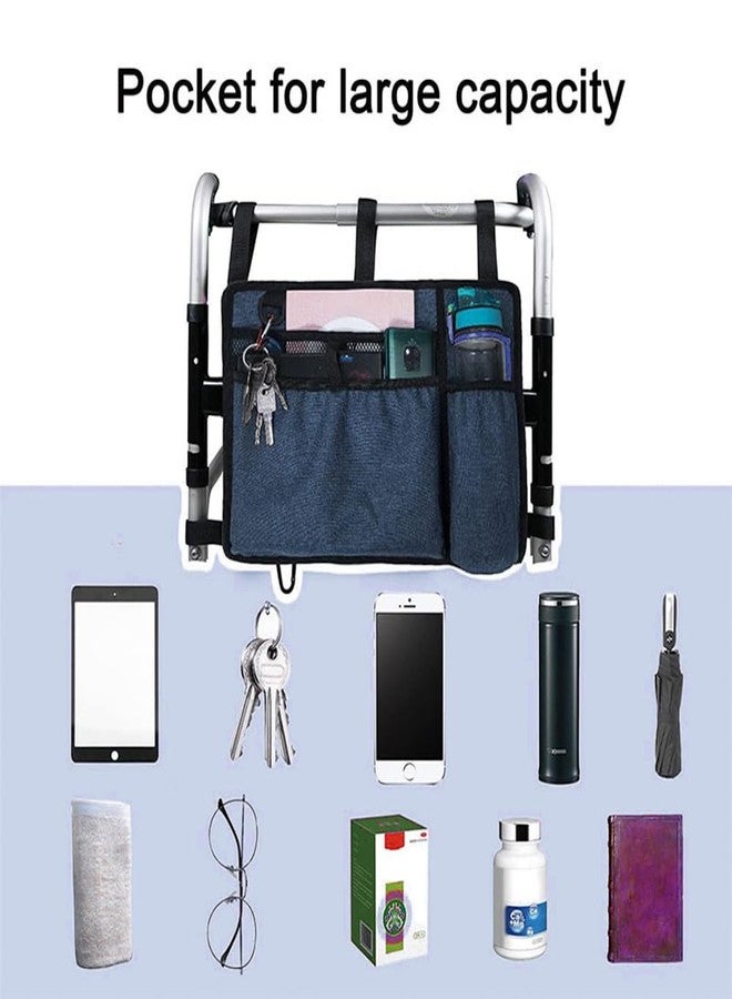 Elfzone Bag for Walker - Walker Bag,Walker Accessory Bag,Rollator Organizer Pouch for Walker Water-Resistant Armrest Accessories for Seniors, Elderly - Image 3