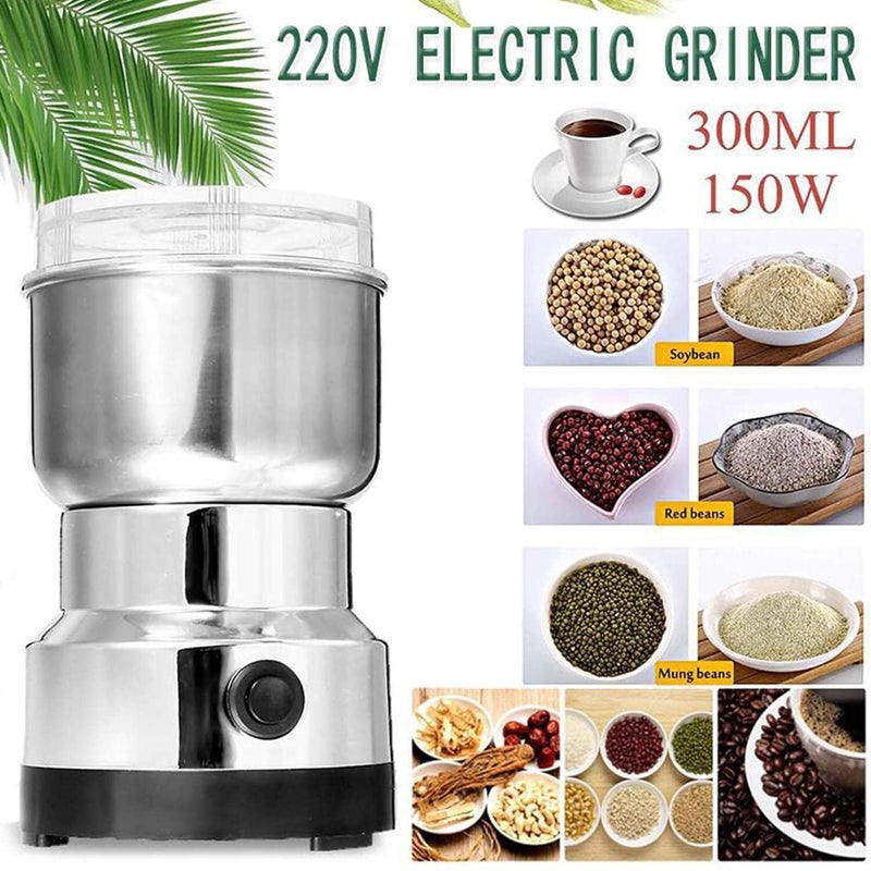 TLBS Mini Spice Coffee Grinder Electric Stainless Steel Fast Grinding Multifunction Smash Machine Dry Grain Mill Grinder for Spices Powder Seeds Rice Beans Seasonings StainlessSteel  - Image 5