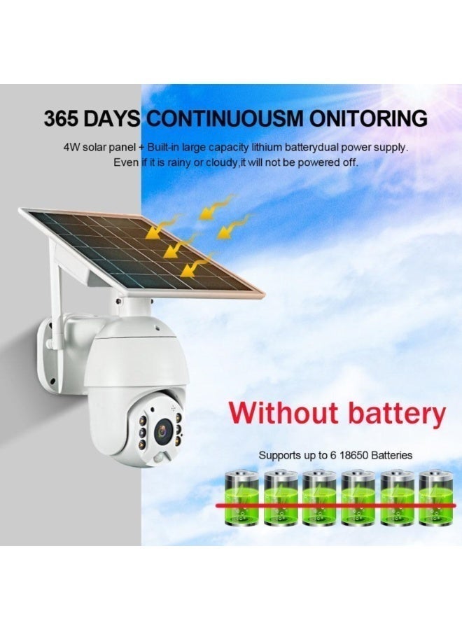 كروني كاميرا CRONY RBX-S10 الشمسية منخفضة الطاقة بتقنية 4G، بدقة 5 ميجابكسل ووضوح 1080 بكسل، مزودة بلوحة شمسية، مقاومة للماء، كاميرا مراقبة خارجية، كاميرا CCTV ذكية للمنزل الذكي، مزودة بخاصية إنذار صوتي ثنائي الاتجاه ضد التسلل - Image 2
