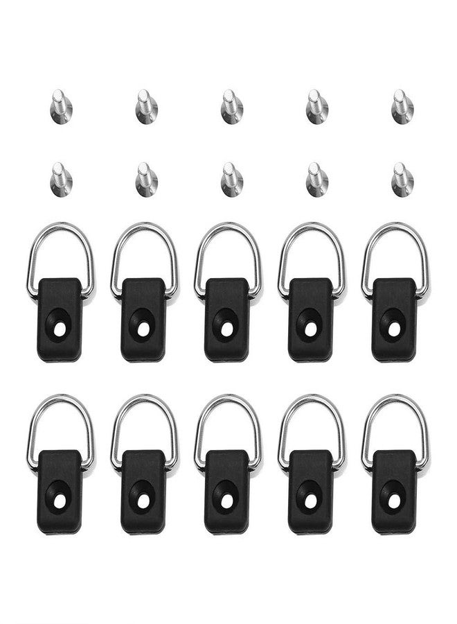 Fydun Kayak D Ring with Screw Kit,10pcs Boat D Rings with Screw Kayak Kit Fishing Rigging Sailing Camping Hardware Accessories Deck Loop Mounting Tie Down Kit - Image 1