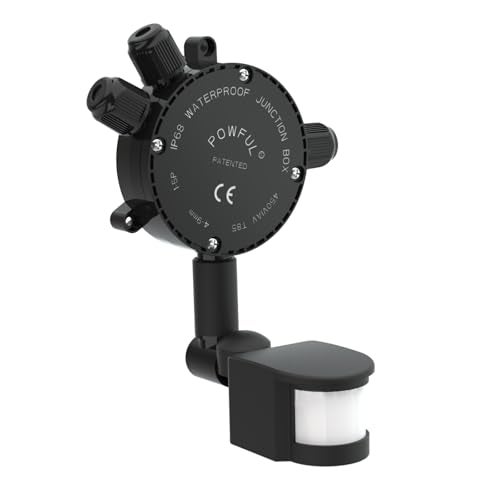 Kekeou Motion Sensor with Junction Box Cable Connector 160Degree Replacement Motion Detector for Floodlight Adjustable Time Detection Sensitiity Up to 40FT Range 2 Modes PIR Sensor for any lamps - Image 1