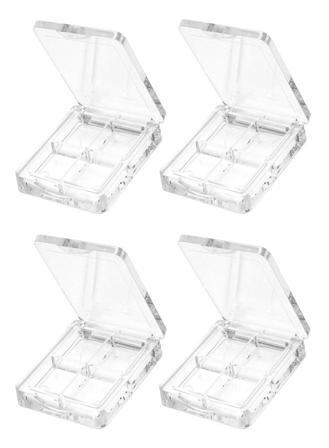 Gallipower 4 Pcs Empty Lipstick Palette,Transparent Eyeshadow Powder Makeup Palette Pigment Tray,Refillable Makeup Container Holder Case for Women Girls Ladies - Image 1