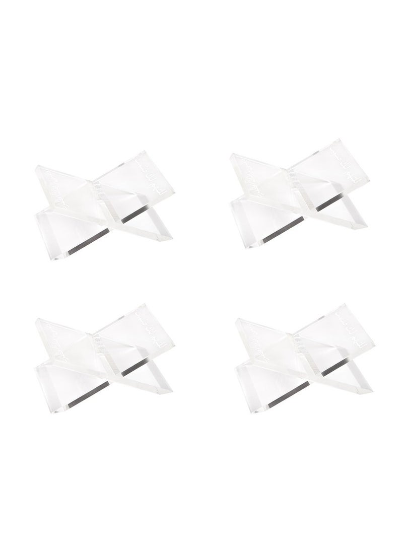 Hilalful HilalFul Date Holder | Set of 4 | Acrylic Glass | Kitchenware | Serveware | Trays for Kitchen Decoration | Home Decor Centrepieces for Eid, Ramadan, Eid Al Adha | Tray Organizer Gift  - Image 2