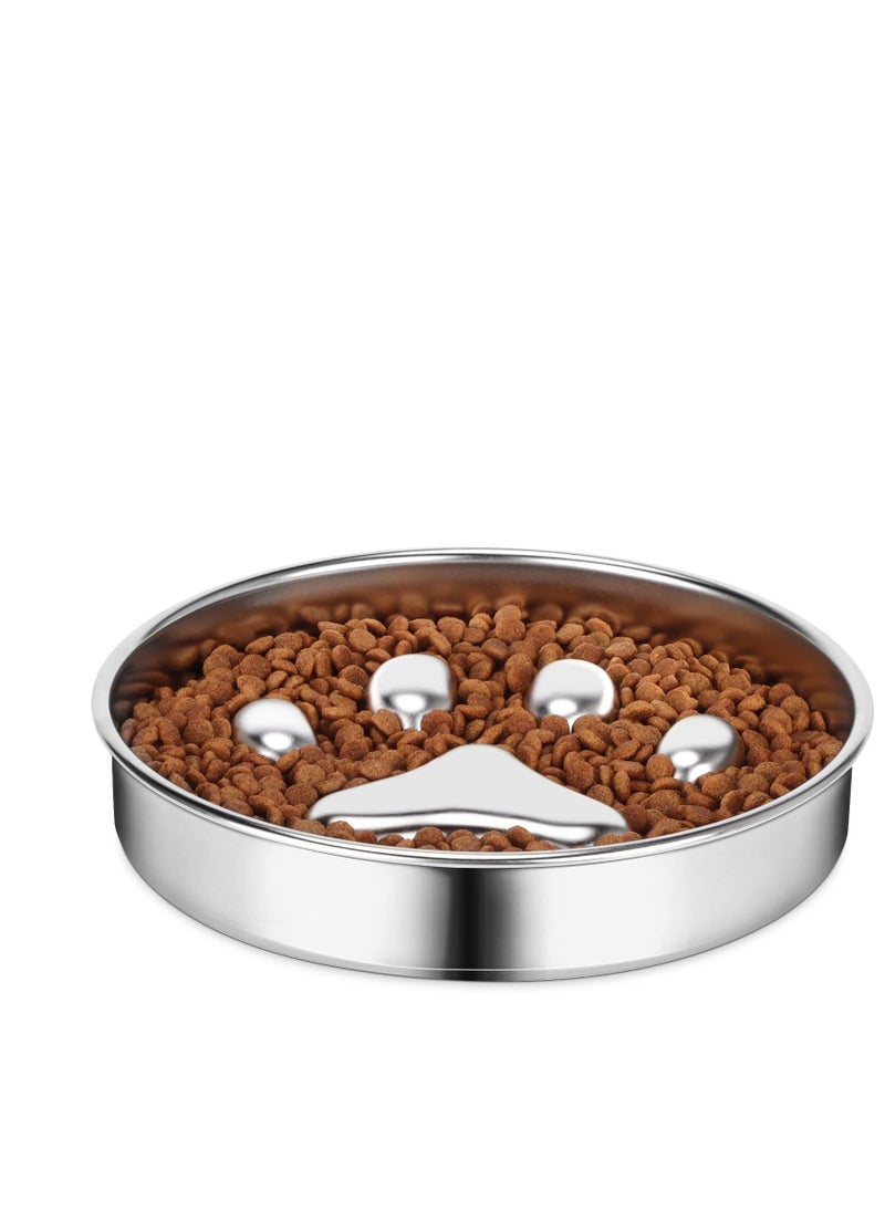 Generic Slow Feeder Dog Bowls 304 Stainless Steel, Metal Food Bowls, Water Bowl for Small u0026 Medium Sized Dogs, Fun Bloat Stop Pet Fast Eaters, Slows Down Pets Eating  - Image 1