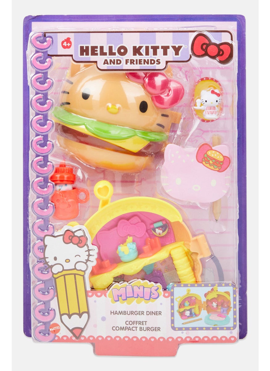 Hello Kitty Hamburger Diner Coffret Compact Burger 21 L x 30 H x 5 W cm, Pink  - Image 1